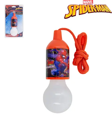 LUMINARIA PENDENTE DE LED SUPER BRILHANTE COM CORDAO HOMEM ARANHA/SPIDER MAN 1W A PILHA