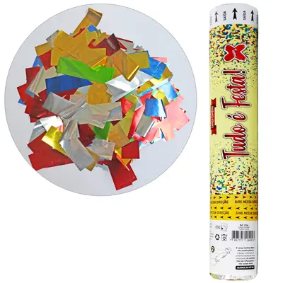 LANCA CONFETE TUDO E FESTA 30X5CM DE Ø