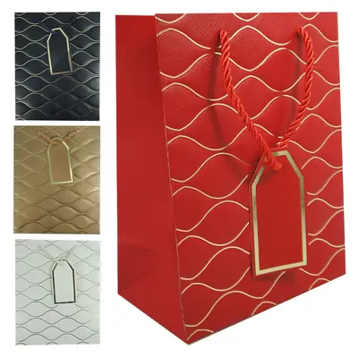 BOLSA SACOLA DE PAPEL PARA PRESENTE LUXO 42X31X12CM