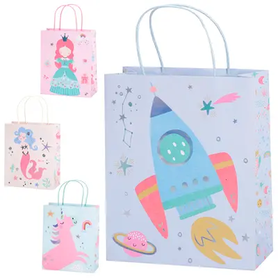 BOLSA SACOLA DE PAPEL PARA PRESENTE ESTAMPAS COLOR 42X32X11CM