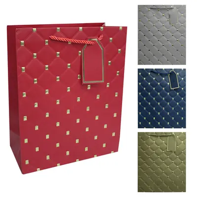 BOLSA SACOLA DE PAPEL PARA PRESENTE LUXO 32X26X12CM