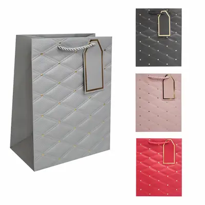 BOLSA SACOLA DE PAPEL PARA PRESENTE LUXO 23X18X10CM