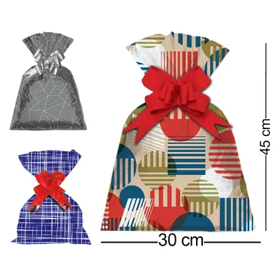 SACO DE PRESENTE MASCULINO COM 50 PECAS 30X45CM