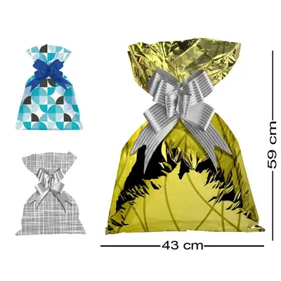 SACO DE PRESENTE CASUAL COM 50 PECAS 43X59CM