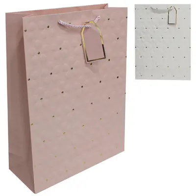 BOLSA SACOLA DE PAPEL PARA PRESENTE LUXO FLOR 42X31X12CM