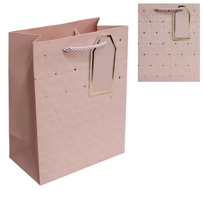 BOLSA SACOLA DE PAPEL PARA PRESENTE LUXO FLOR 23X18X10CM