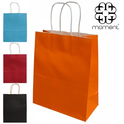 BOLSA SACOLA DE PAPEL PARA PRESENTE KRAFT COLORS 26X21,5X11CM