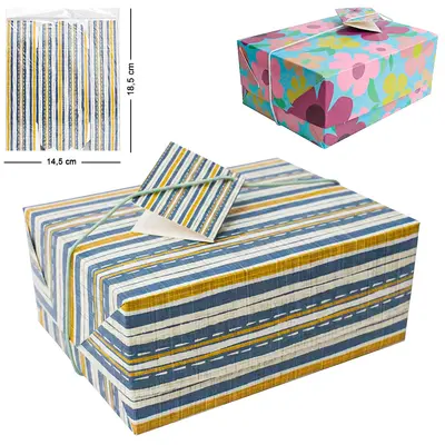 CAIXA DE PAPEL RETANGULAR PARA PRESENTE COM ELASTICO 18,5X14,5X7,7CM