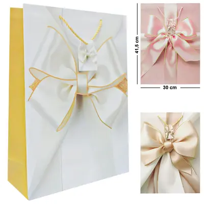 BOLSA SACOLA DE PAPEL PARA PRESENTE LUXO LACO G 41,5X30X12CM