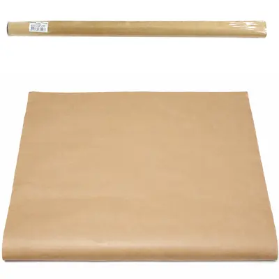 PAPEL DE PRESENTE KRAFT MARROM ROLO COM 1 FOLHA 60X100CM