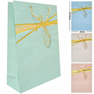 BOLSA SACOLA DE PAPEL PARA PRESENTE LUXO LACO G 41,5X30X12CM