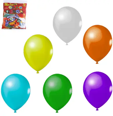 BALAO / BEXIGA GRAN FESTA CORES SORTIDAS 9'' COM 50 PECAS