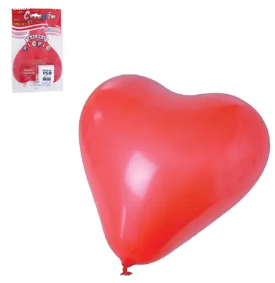 BALAO / BEXIGA CORACAO VERMELHO 20'' UNIDADE