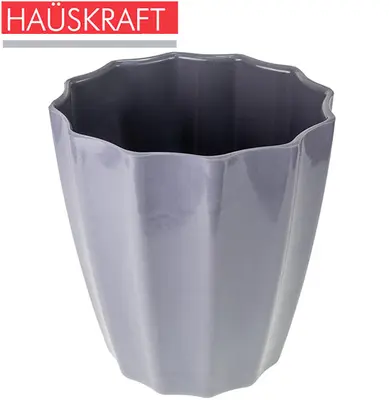 VASO DE MELAMINA FRESIA CINZA HAUSKRAFT 7L 26X23,5CM DE Ø