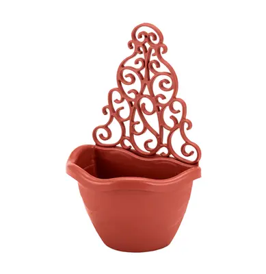 VASO ARANDELA DE PAREDE TELHA 2,5L 27X16X42CM DE PLASTICO