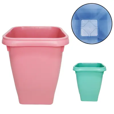 VASO QUADRADO COLUNA COLORS 8L 28X20CM DE PLASTICO