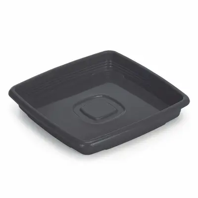 PRATO DE VASO QUADRADO PRETO 20,5CM DE PLASTICO