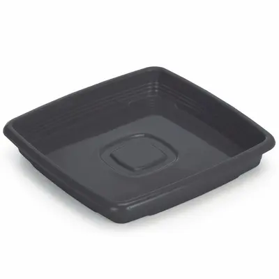 PRATO DE VASO QUADRADO PRETO 29,5CM DE PLASTICO