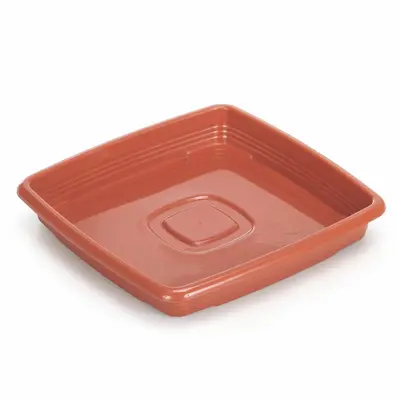 PRATO DE VASO QUADRADO TELHA CERAMICO 20,5CM DE PLASTICO