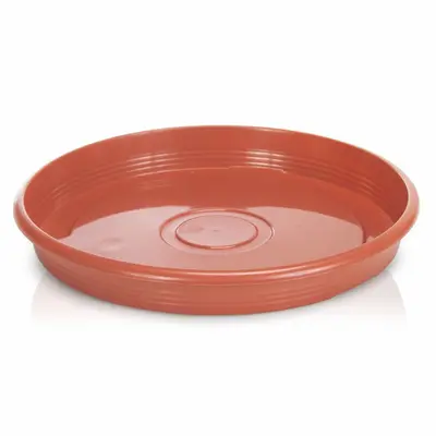 PRATO DE VASO REDONDO TELHA CERAMICO 20,5CM DE Ø DE PLASTICO