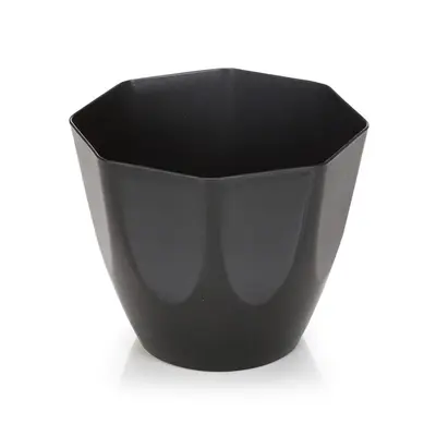 VASO OITAVADO DIAMANTE PRETO 2,9L 16X19CM DE PLASTICO