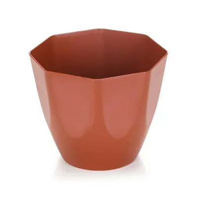 VASO OITAVADO DIAMANTE TELHA CERAMICO 2,9L 16X19CM DE PLASTICO