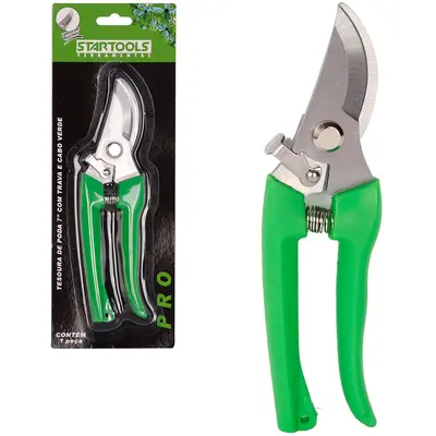 TESOURA DE PODA COM TRAVA DE SEGURANCA PRO 7'' 18CM