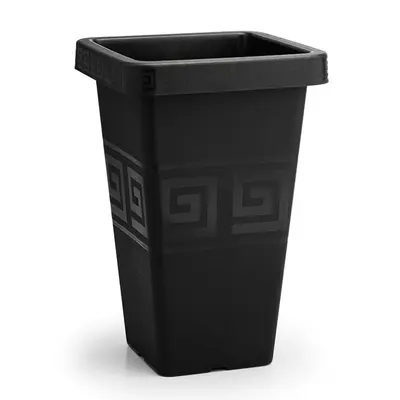 VASO TACHO GREGO QUADRADO PRETO 4,5L 27,5X19CM DE PLASTICO