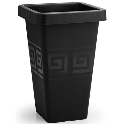 VASO TACHO GREGO QUADRADO PRETO 7L 31X21CM DE PLASTICO