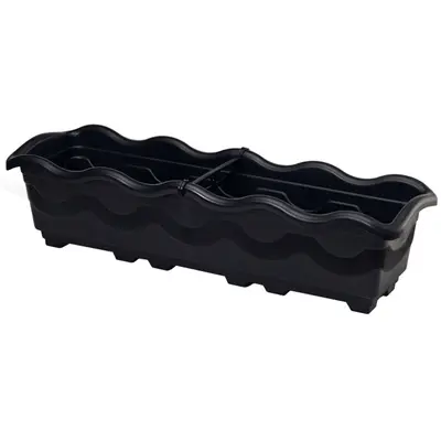 JARDINEIRA FLOREIRA PRETA EXTRA G 80X25X20CM 17L DE PLASTICO