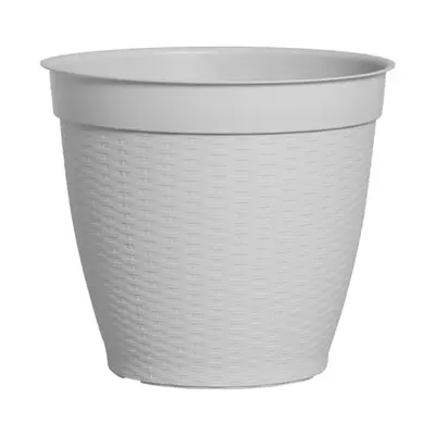 VASO REDONDO RATTAN ESTILO VIME COM BORDA RETA MARMORE 44L 40,5X46CM DE Ø DE PLASTICO