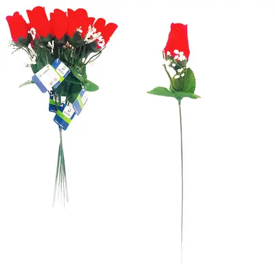 FLOR PERMANENTE BOTAO DE ROSA 36CM
