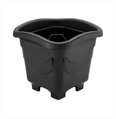 VASO QUADRADO PRETO MEDIO 5,6L 25X22,5CM DE PLASTICO