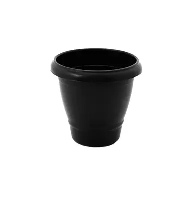 VASO REDONDO PRETO GRANDE 21,5L 32X40CM DE Ø DE PLASTICO
