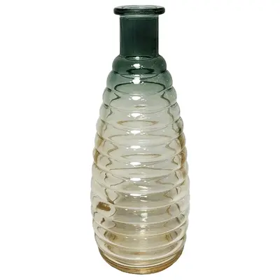 VASO DE VIDRO REDONDO COLMEIA 19X7CM DE Ø