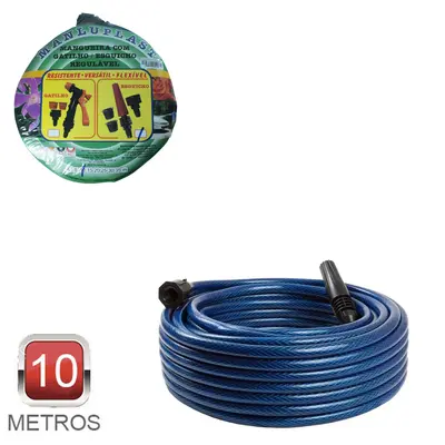 MANGUEIRA COM ESGUICHO PARA JARDIM TRANCADA MASTER GARDEN AZUL 10M