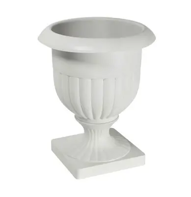 VASO REDONDO TACA ALTO CINZA 26X21CM DE Ø DE PLASTICO