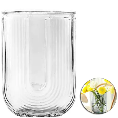 VASO DE VIDRO OVAL 18X12,8X6CM