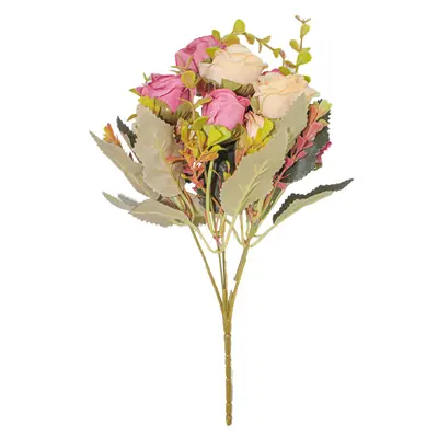 FLOR PERMANENTE BUQUE DE ROSA 31CM