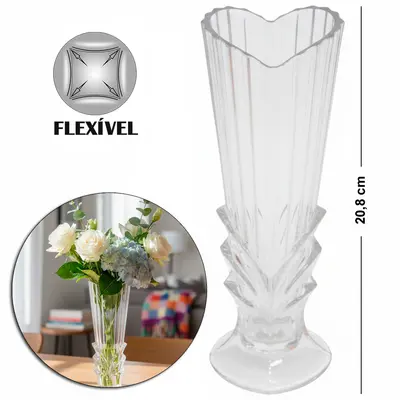 VASO DE PLASTICO PET FLEXIVEL CANELADO 20,8X7,5X6CM