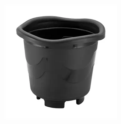 VASO REDONDO PRETO MEDIO 4,7L 22,5X25CM DE Ø DE PLASTICO