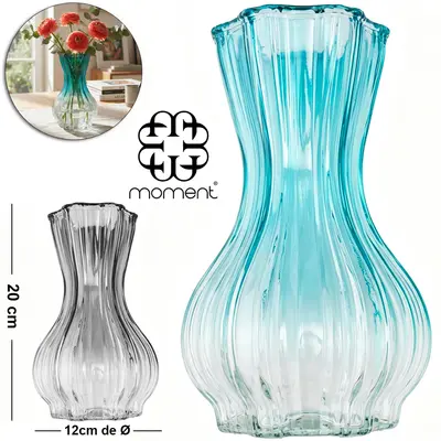 VASO DE VIDRO REDONDO 830ML 20X12CM DE Ø