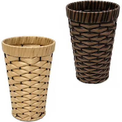 VASO DE PLASTICO / METAL TIPO VIME REDONDO 25X15CM DE Ø