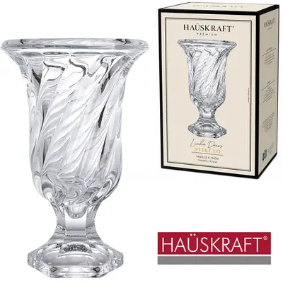 VASO DE VIDRO CRISTAL REDONDO LINHA DECOR SELETO HAUSKRAFT PREMIUM 19X12CM DE Ø