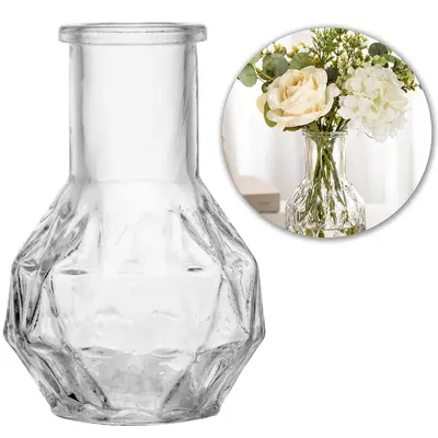 VASO DE VIDRO REDONDO VITRAIS 8X5CM DE Ø