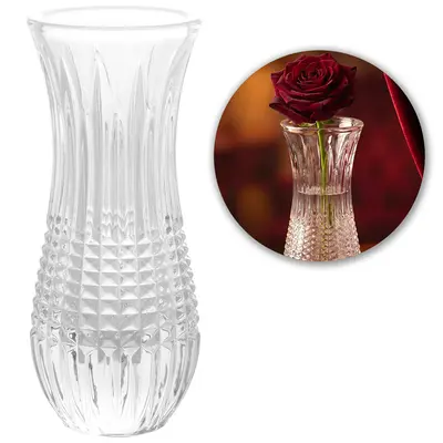 VASO DE VIDRO REDONDO QUEEN WOLFF 15X6CM DE Ø