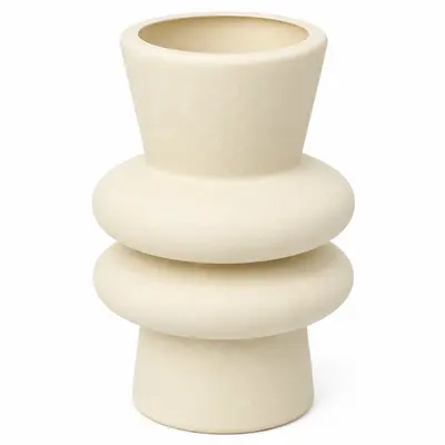 VASO DECORATIVO DE PLASTICO REDONDO 15,5X10CM DE Ø
