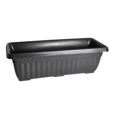 JARDINEIRA FLOREIRA PRETA 50X15CM DE PLASTICO