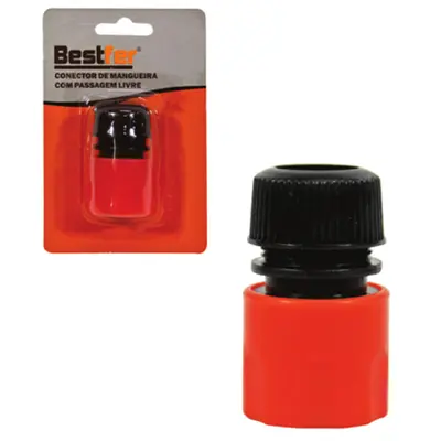 BICO CONECTOR PARA MANGUEIRA ENGATE RAPIDO COM PASSAGEM LIVRE ½''