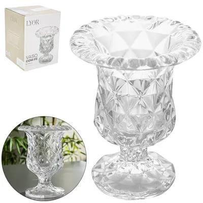 VASO DE VIDRO TACA DIAMOND 14,5X11,5CM DE Ø NA CAIXA